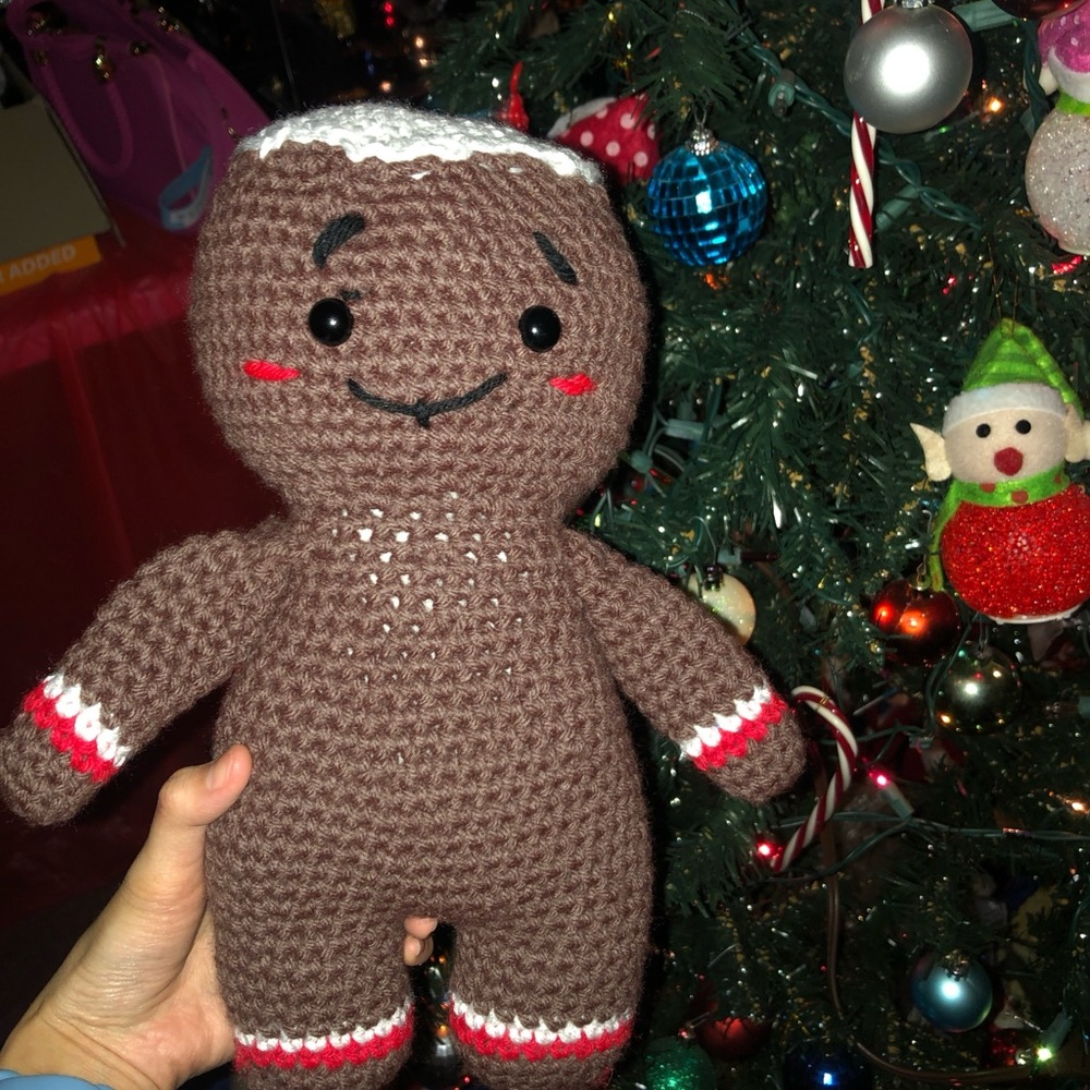Handmade Crochet Gingerbread Plush